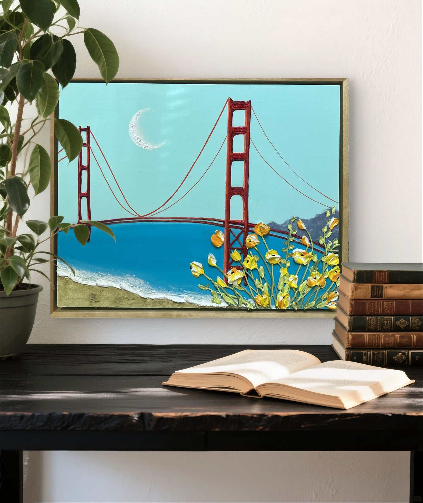 Bridging Dreams — Original Thick Textured Painting on Wooden Panel