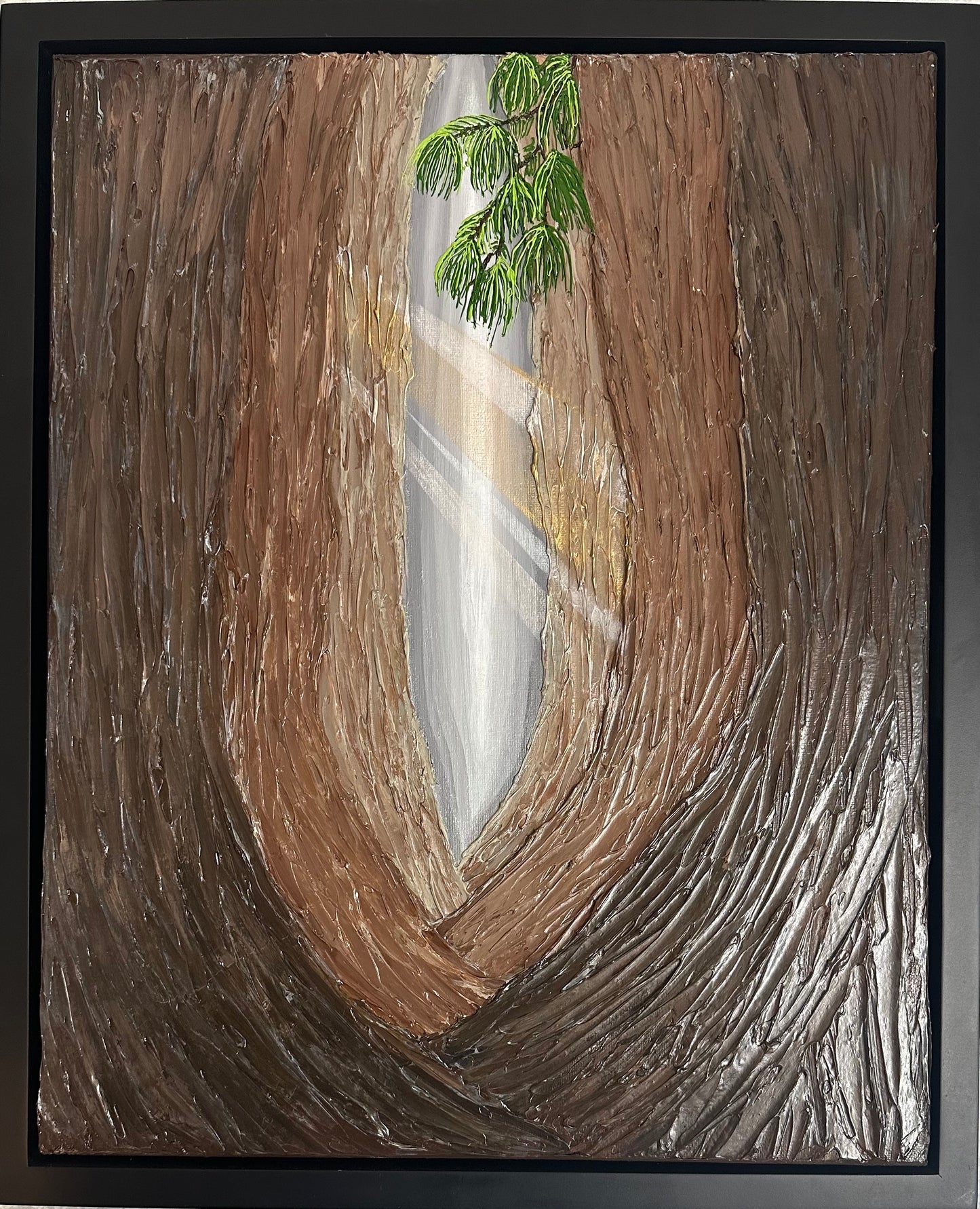 Redwoods | Texture Art | Modern Abstract Art | Impasto Original Art
