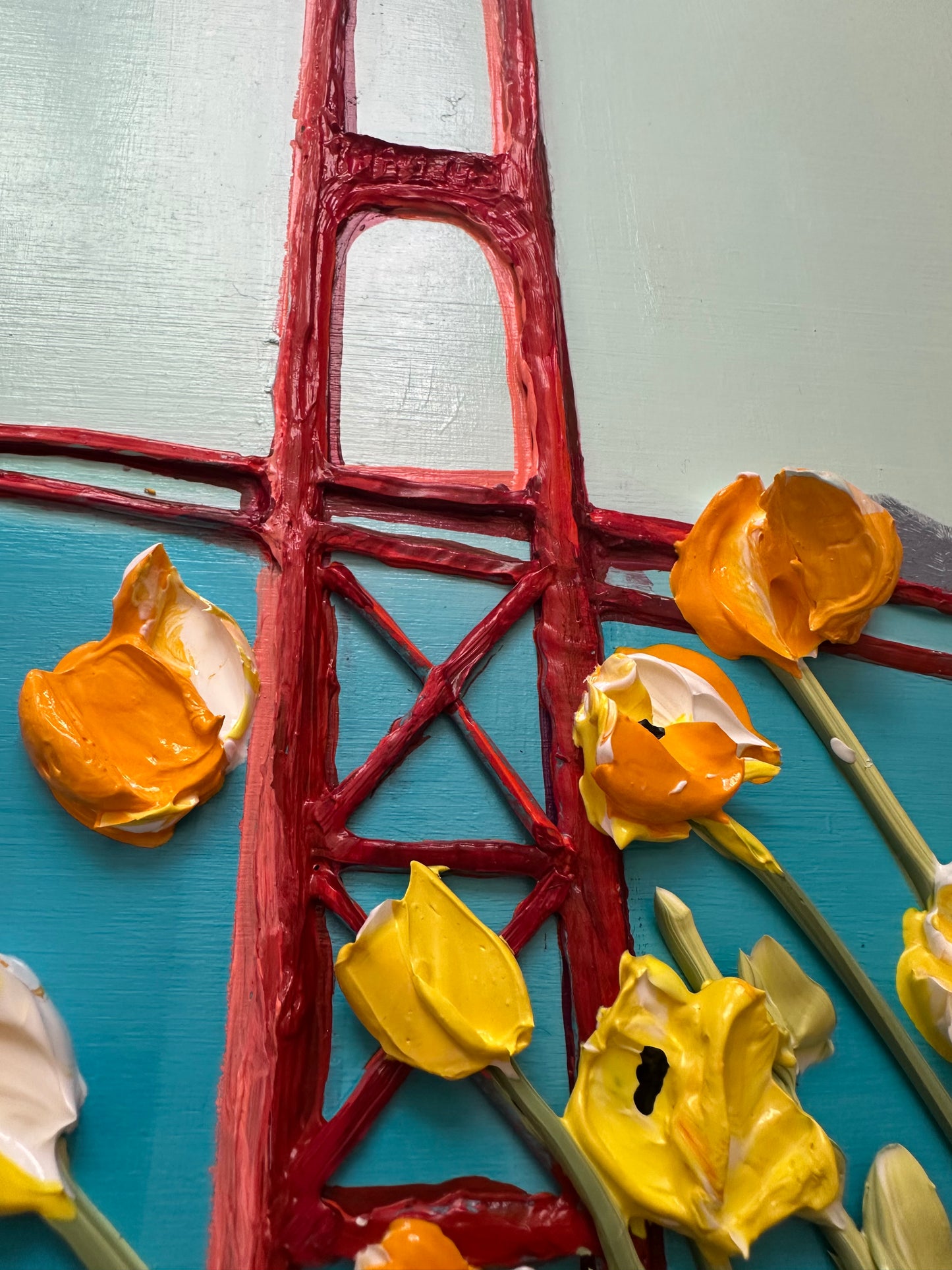 Bridging Dreams — Original Thick Textured Painting on Wooden Panel