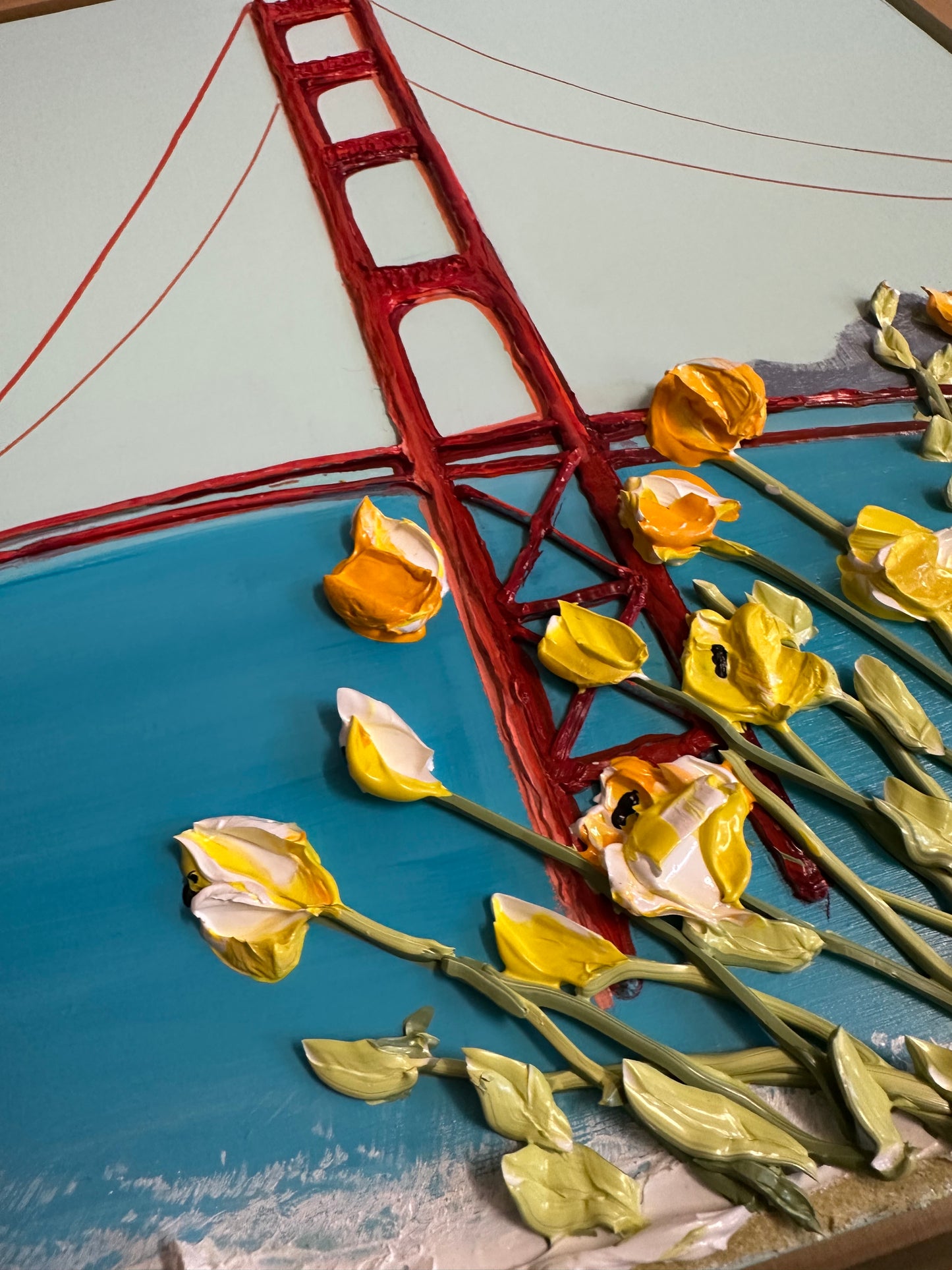 Bridging Dreams — Original Thick Textured Painting on Wooden Panel