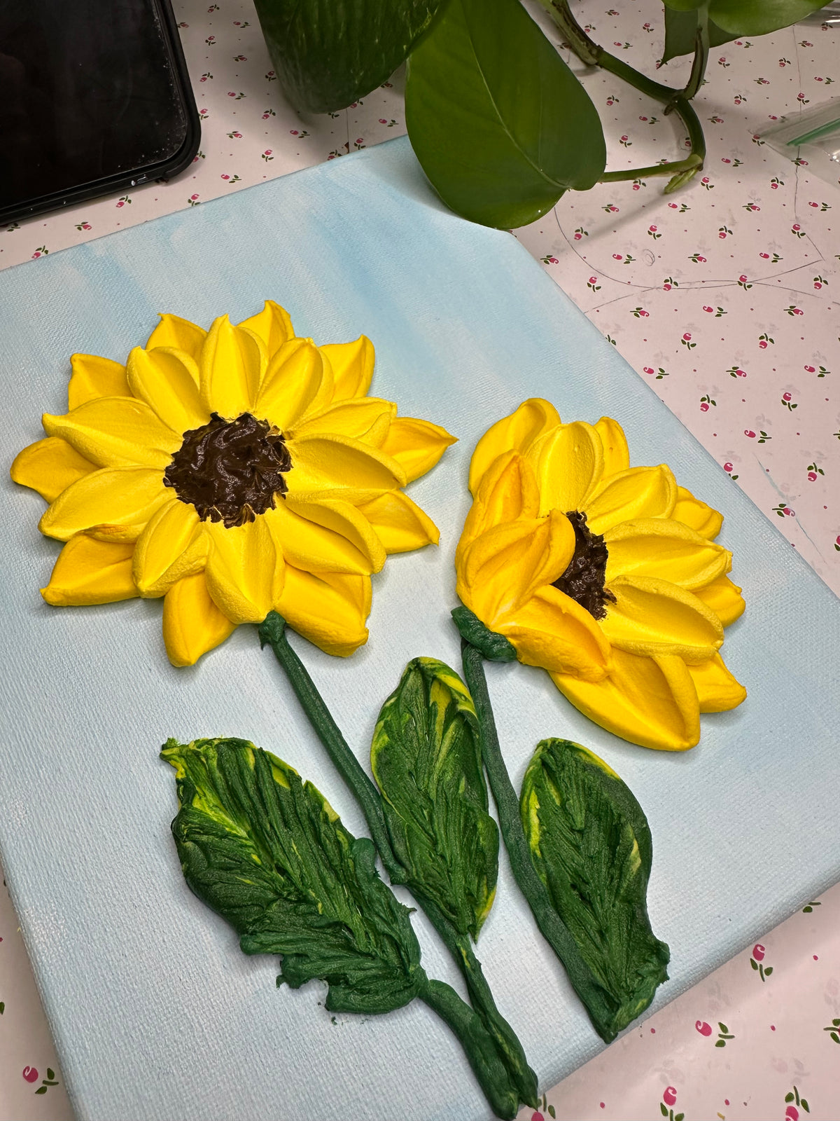 Sunflower Texture Art | 8x10 in