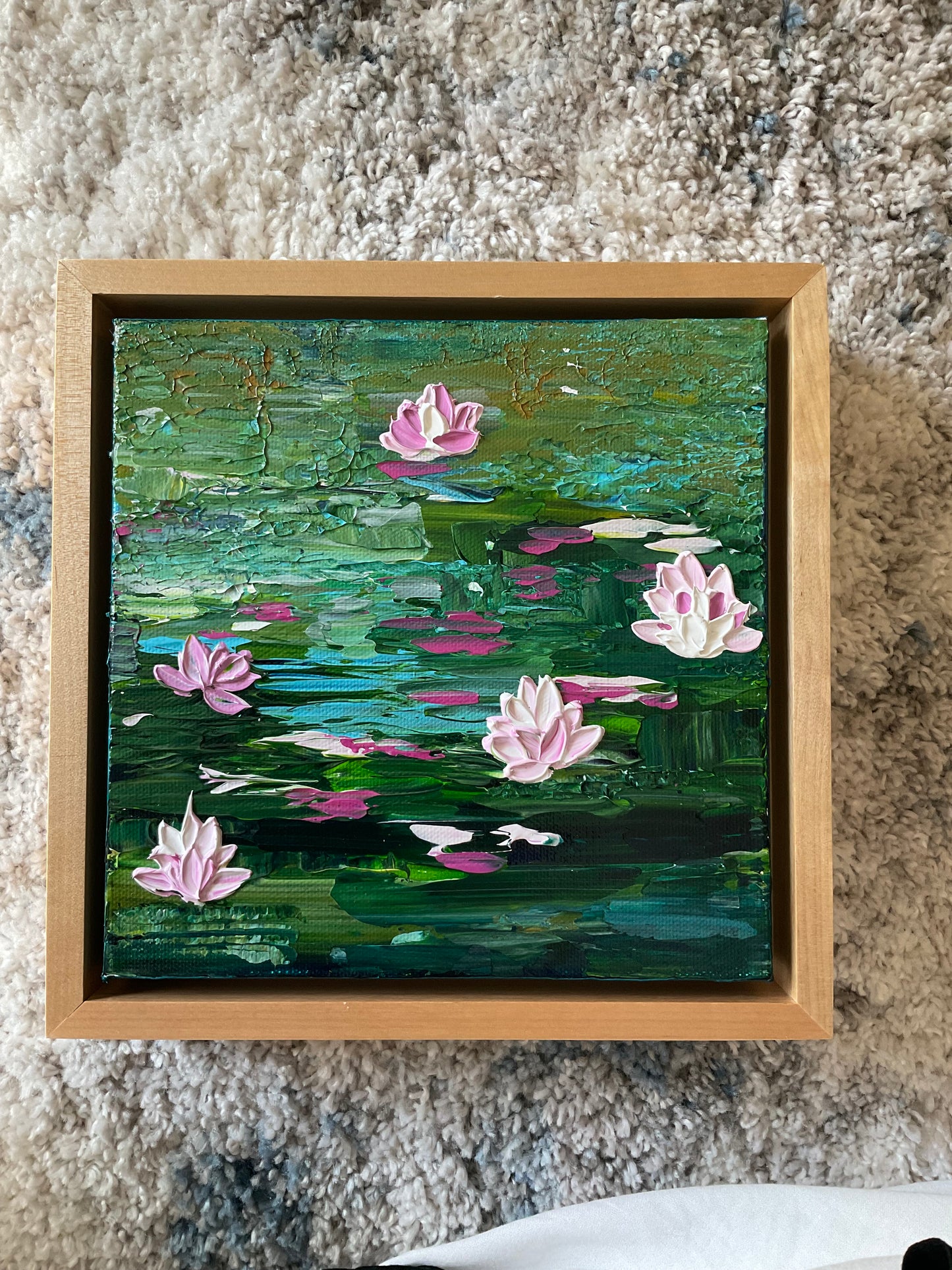 Water Lillies- Series | Abstract texture art | Thick texture art