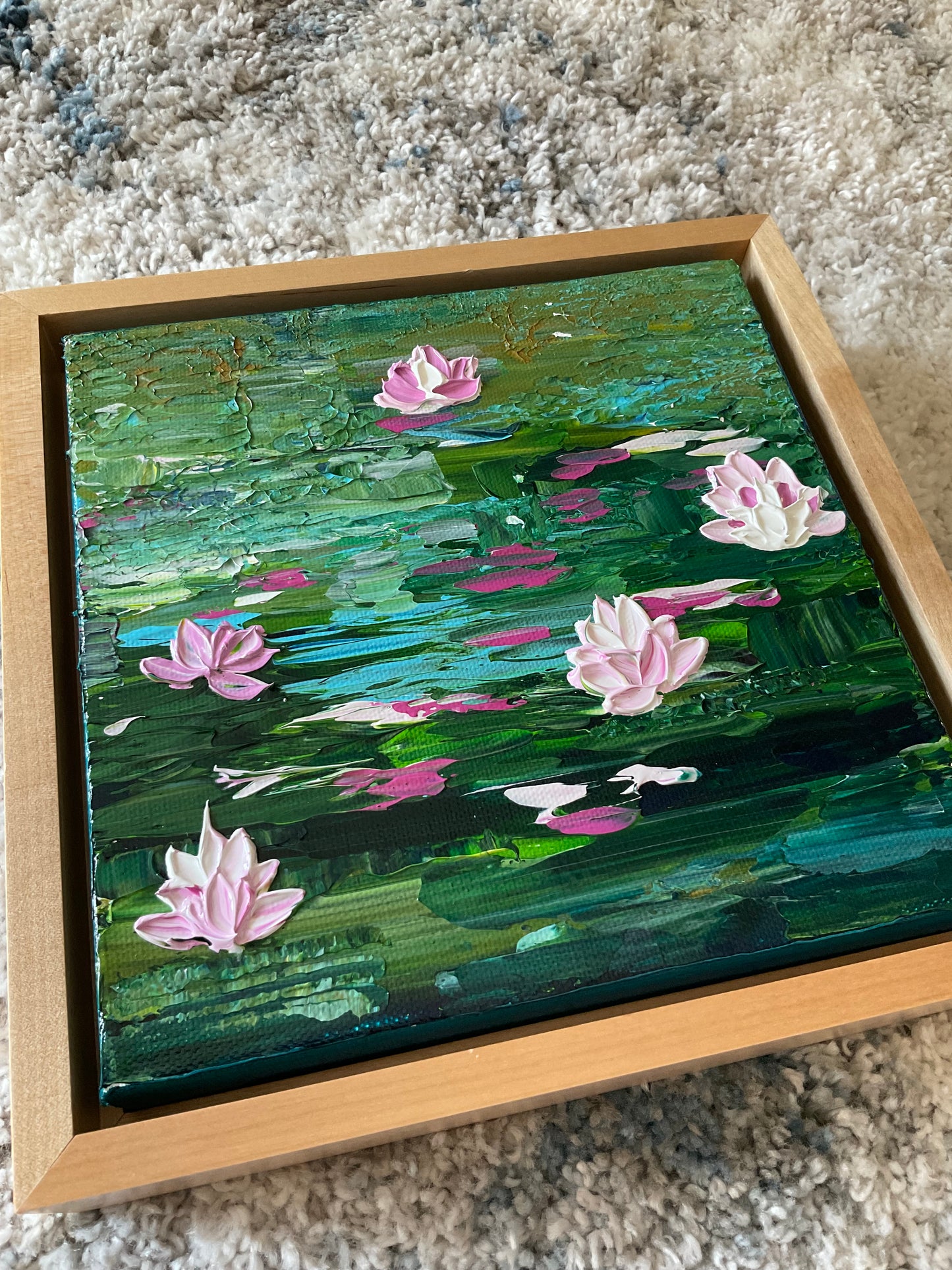 Water Lillies- Series | Abstract texture art | Thick texture art