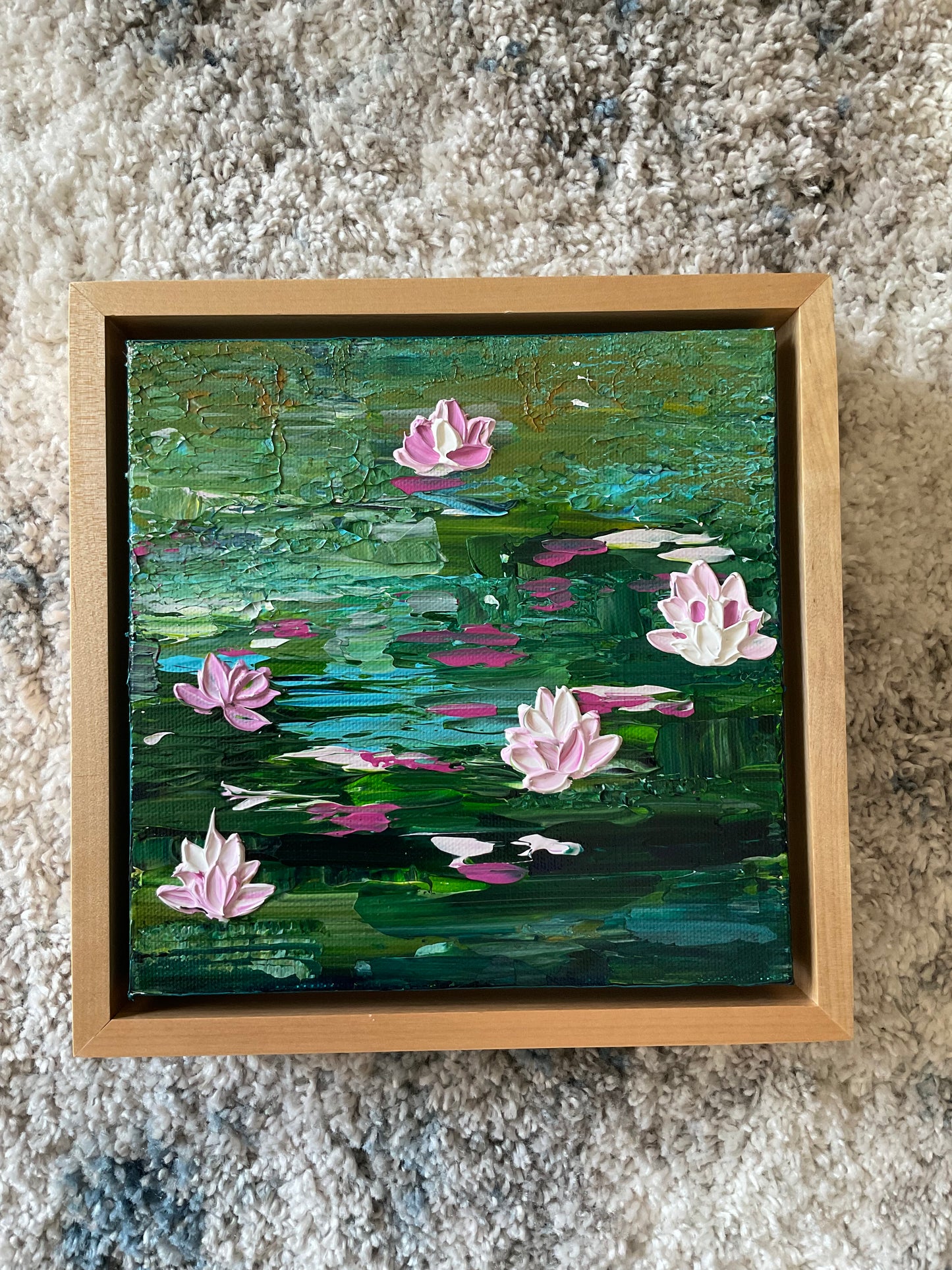 Water Lillies- Series | Abstract texture art | Thick texture art