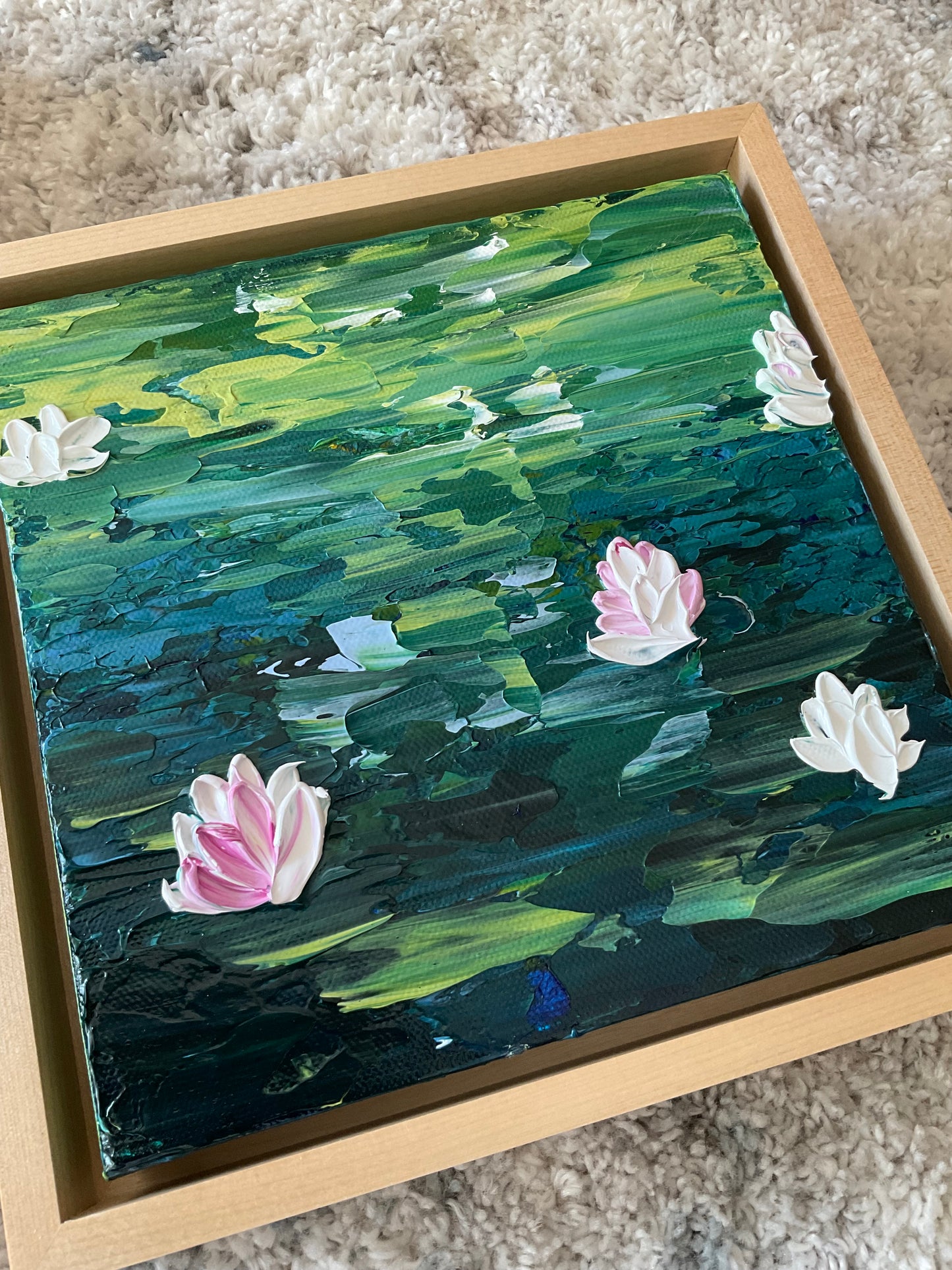 Water Lillies- Series | Abstract texture art | Thick texture art