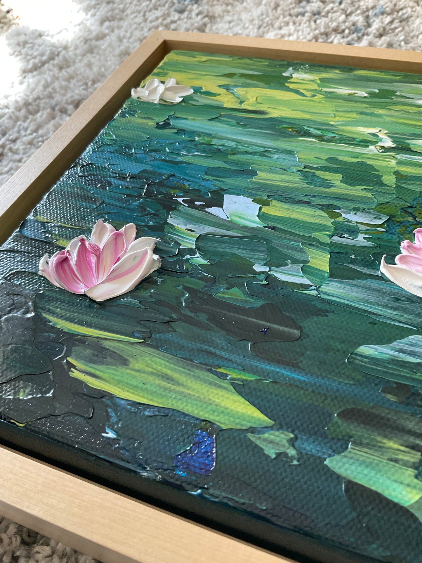 Water Lillies- Series | Abstract texture art | Thick texture art
