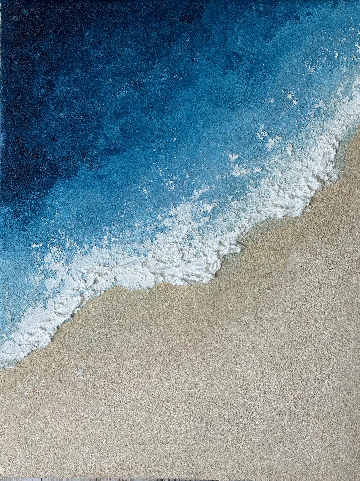 Textured Waves Art | Blue Waves Abstract Art