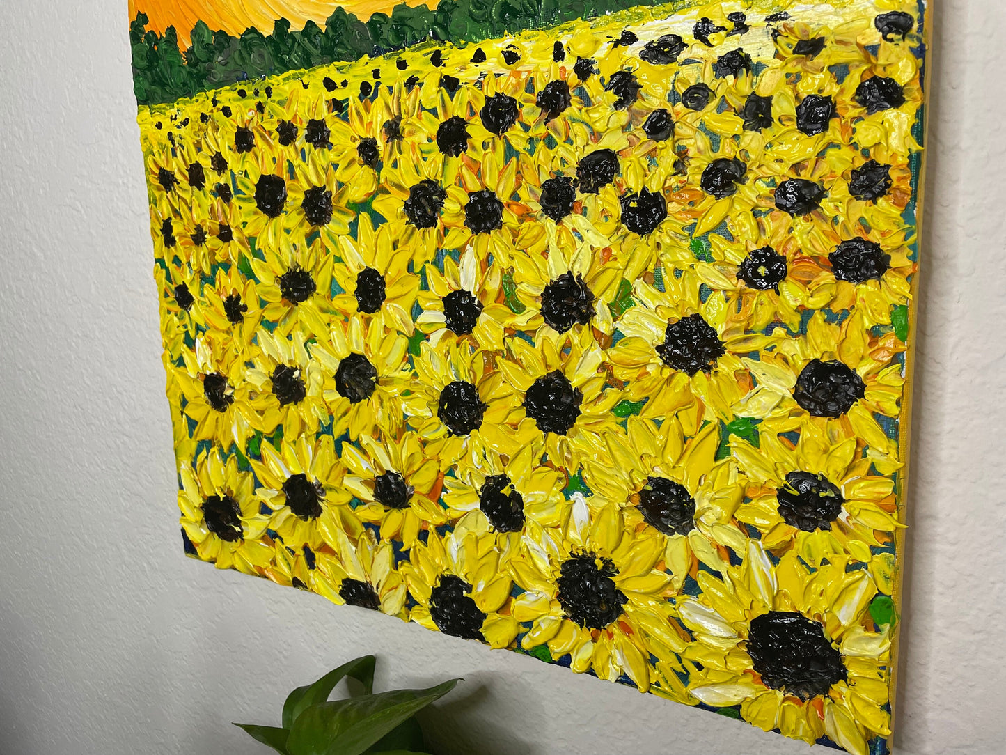 Sunflower Fields | Sunflower Painting | Abstract Art