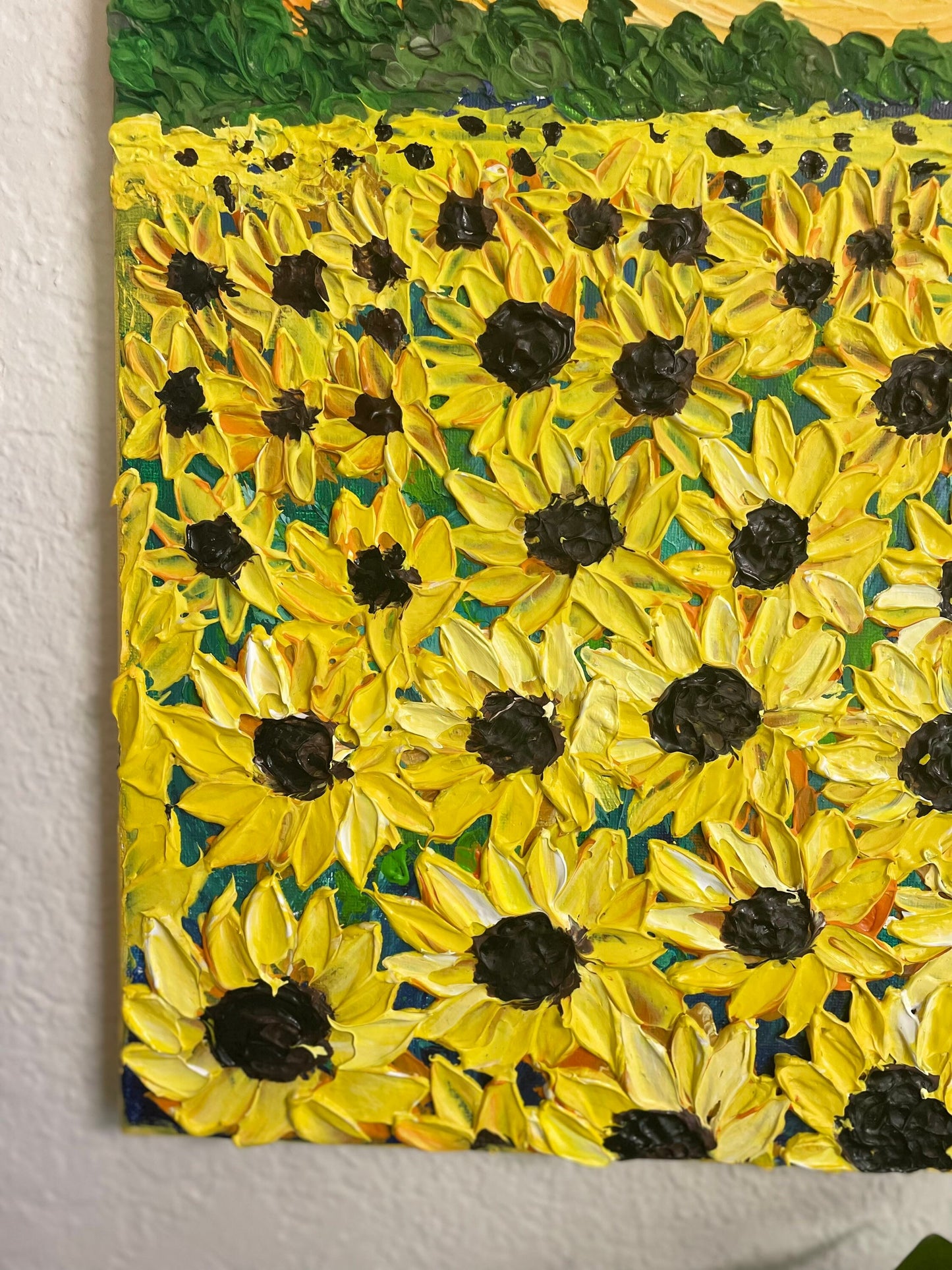 Sunflower Fields | Sunflower Painting | Abstract Art