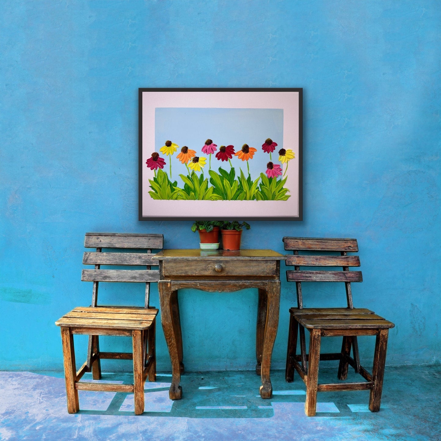 Floral Texture Art | Texture Art | 3D Impasto art | Original Texture Art