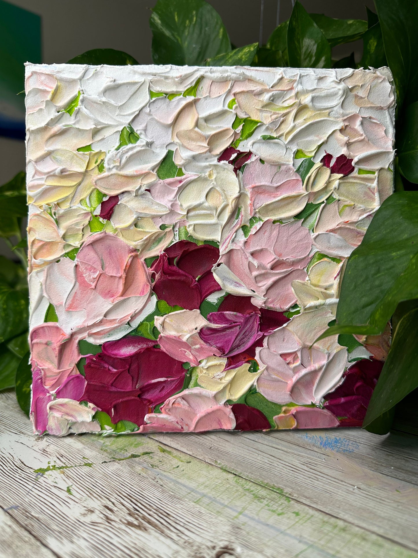 Abstract Rose | Original Painting | Textured Art | Impasto | Floral Textured Art