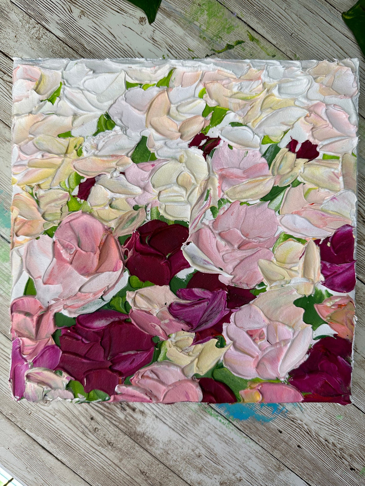 Abstract Rose | Original Painting | Textured Art | Impasto | Floral Textured Art