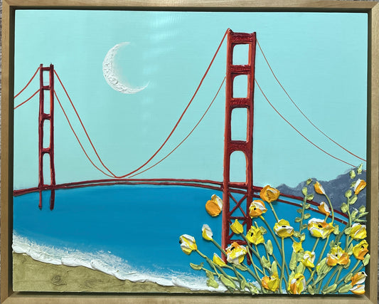 Bridging Dreams — Original Thick Textured Painting on Wooden Panel