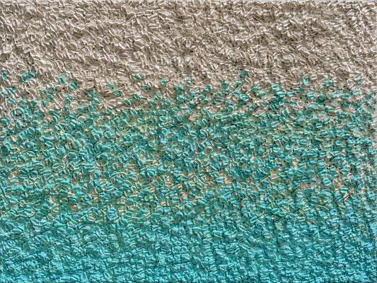 You Deserve the Calm Too | Original Contemporary Textured Ocean Wall Art | 30×40 on Wooden Panel