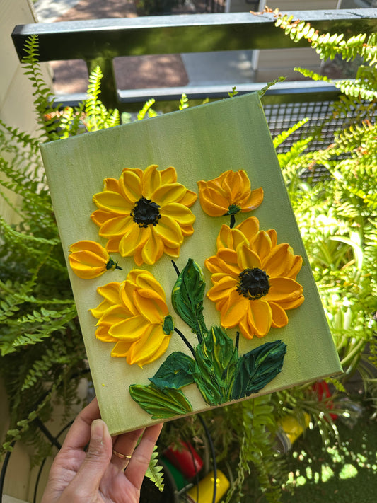 Sunflower Texture Art  | 8x10