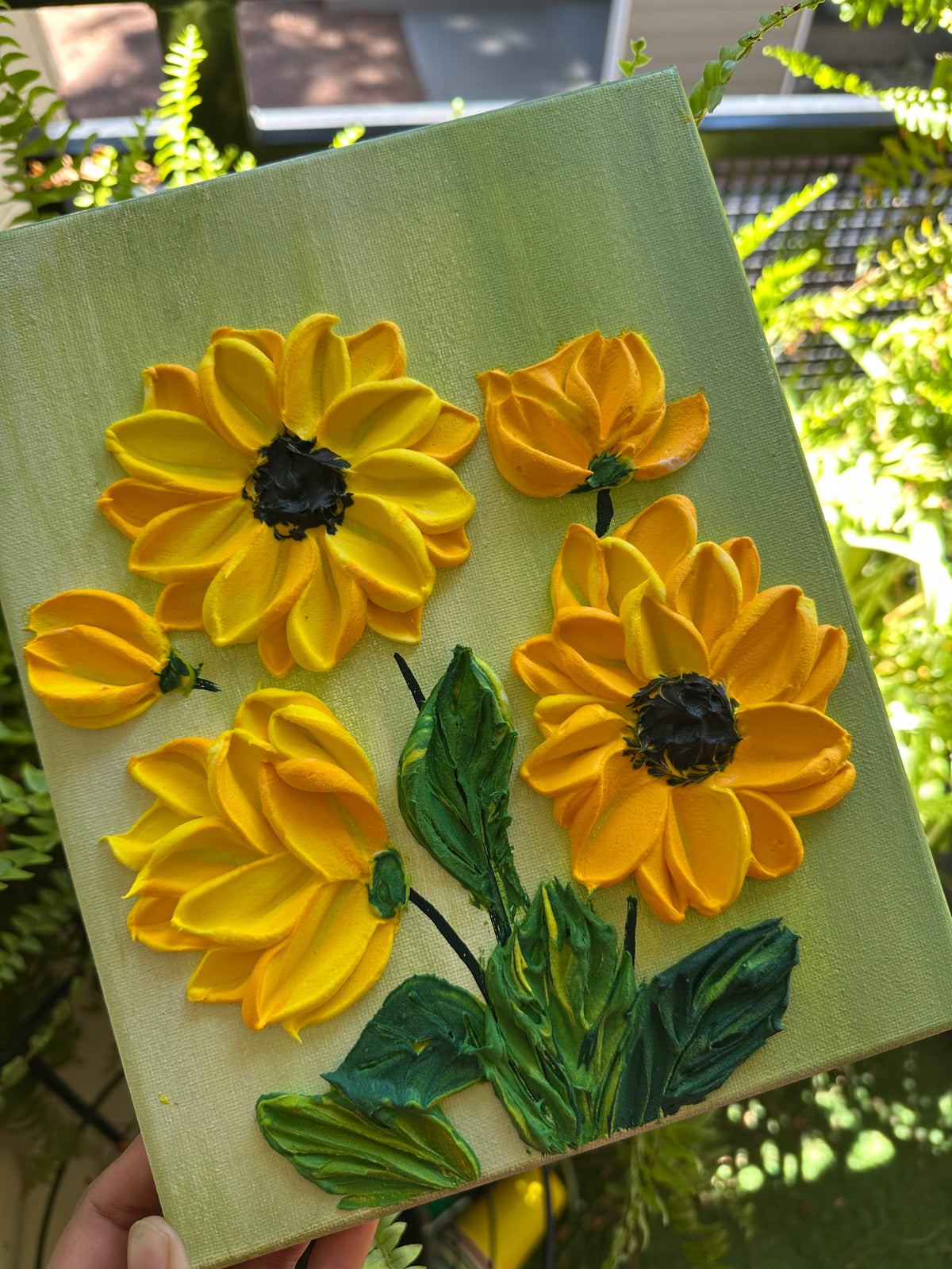 Sunflower Texture Art  | 8x10