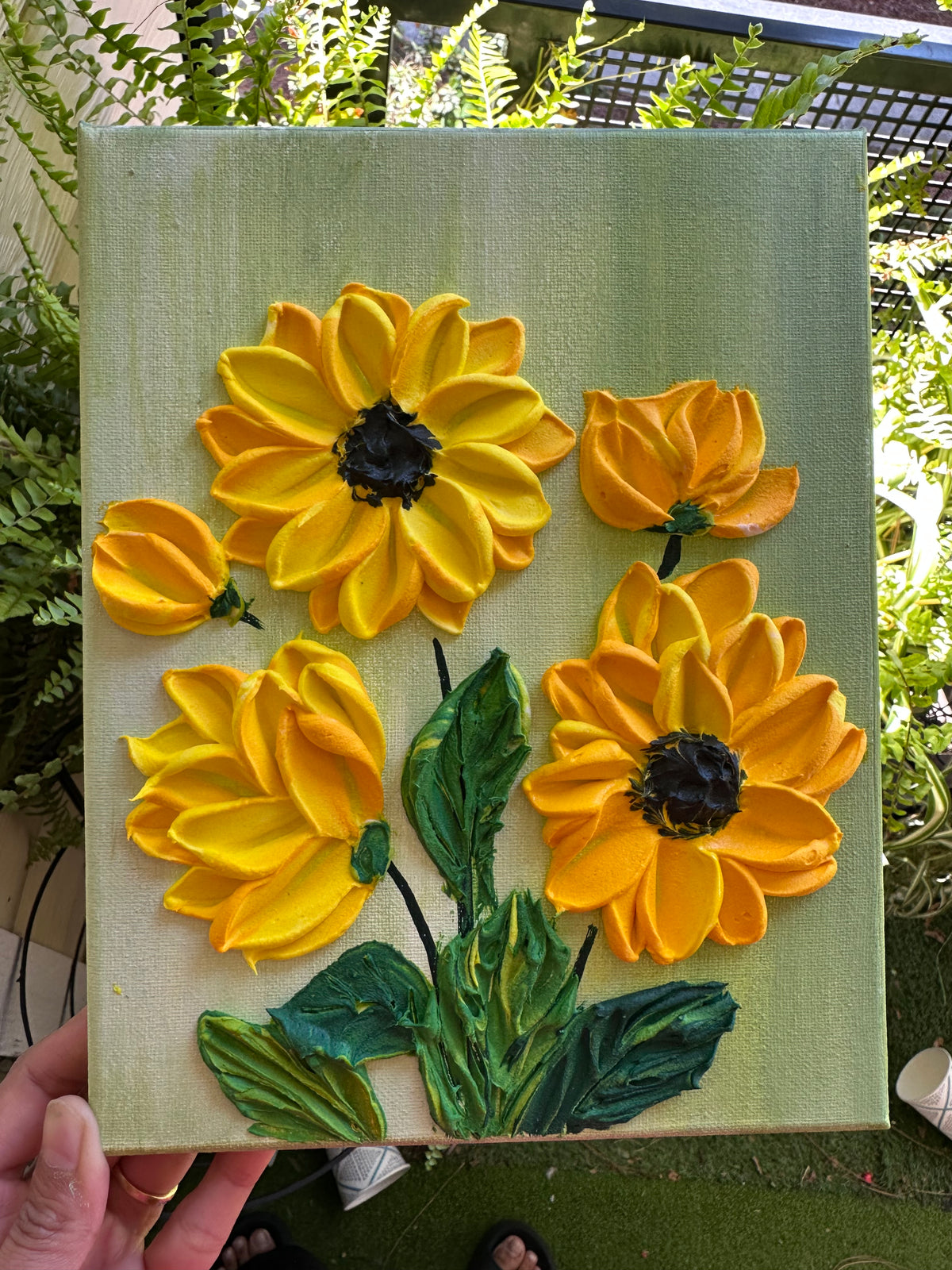Sunflower Texture Art  | 8x10