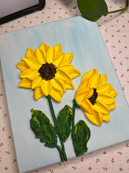 Sunflower Texture Art | 8x10 in