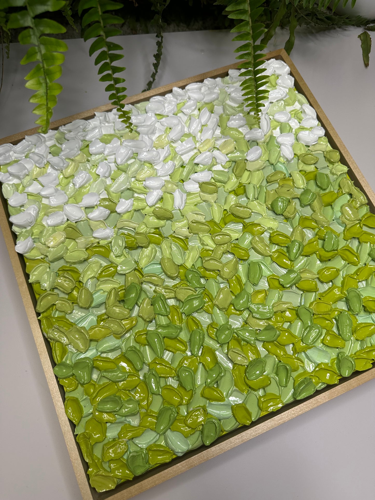 The Pause We Forget to Take  13 × 13 in — Original Textured Abstract