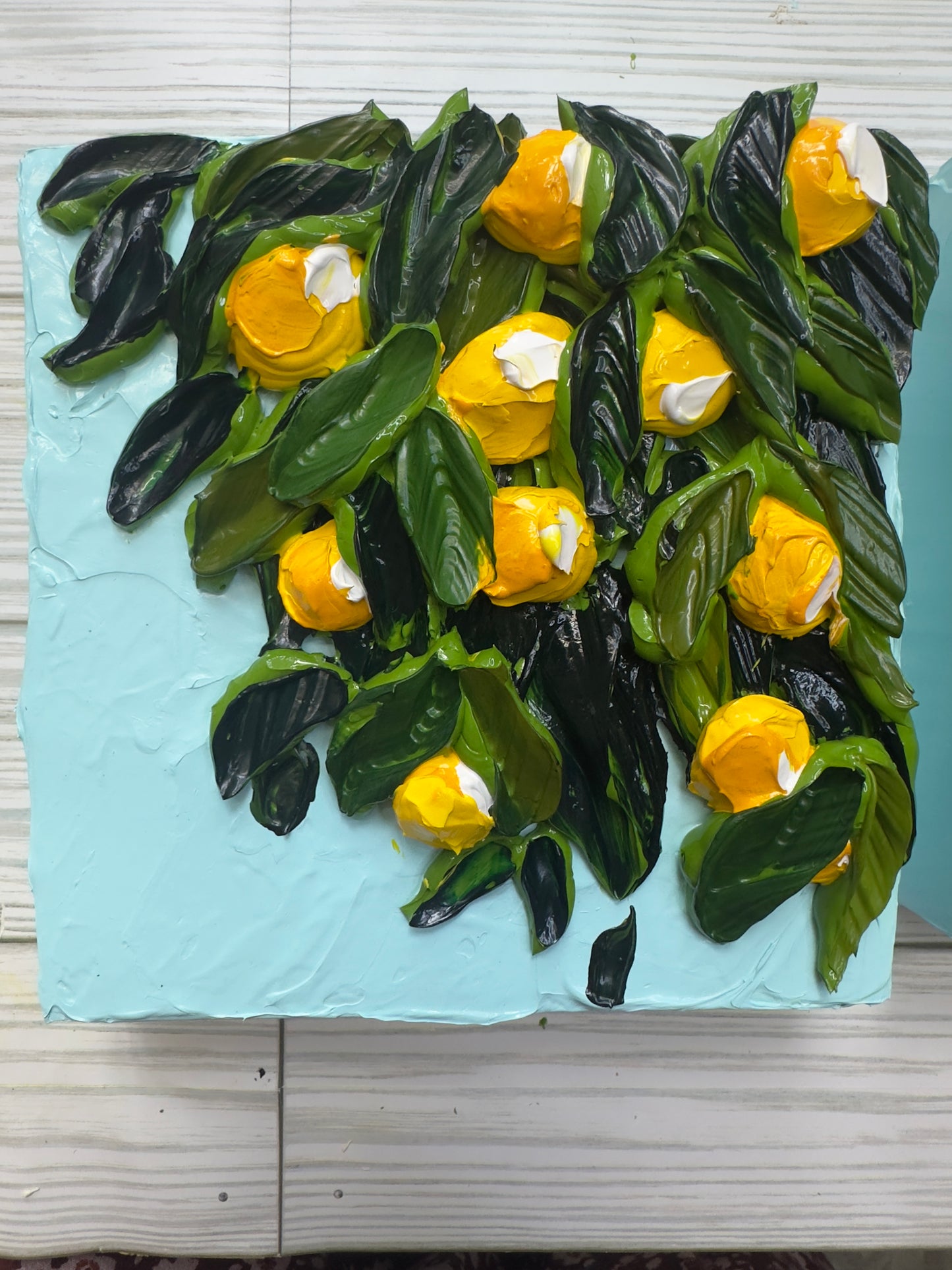 Lemons | Thick texture Art | Citrus tree
