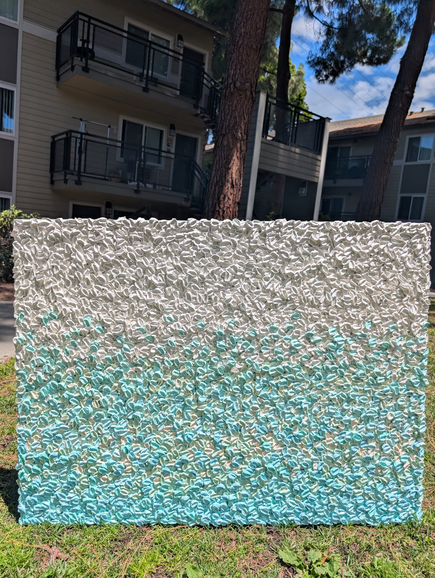 You Deserve the Calm Too | Original Contemporary Textured Ocean Wall Art | 30×40 on Wooden Panel